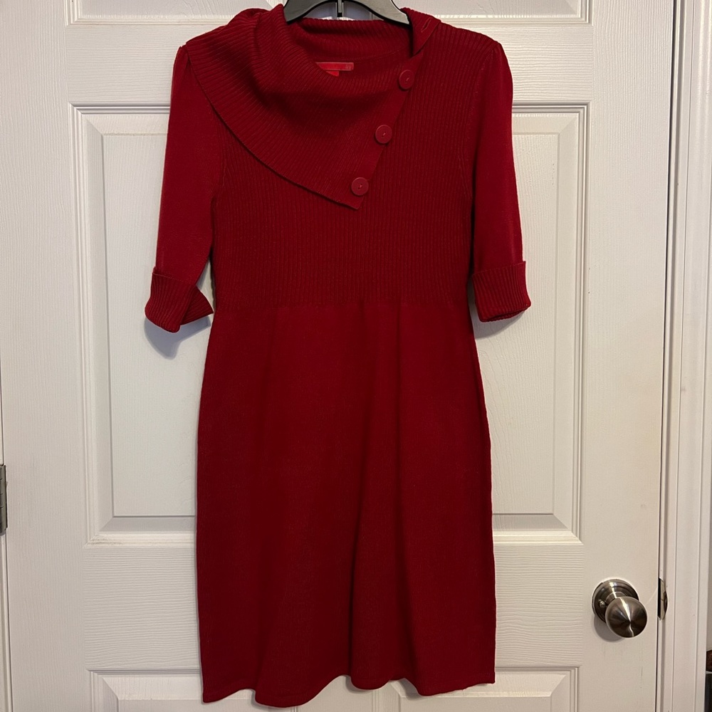 Liv red sweater dress